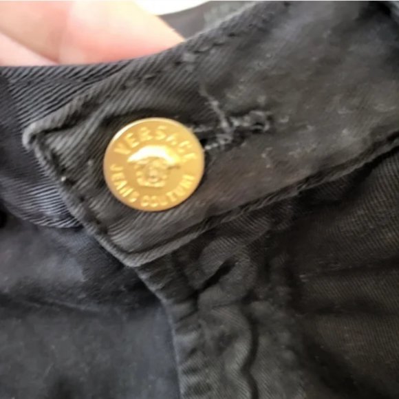 ❤️ Versace Jeans Couture Slim Straight Black Jeans - Picture 5 of 9